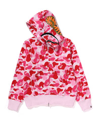 BAPE Fall Winter Shark Pink Camo Tiger Full‑Zip Hoodie
