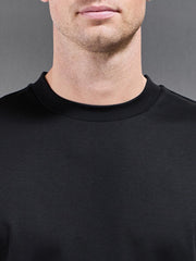 Relaxed Mercerised Interlock T-Shirt in Black