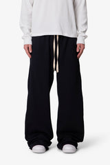 Washed Ultra Baggy Sweatpants - Black