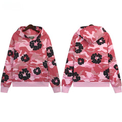 Denim Tears Pink Camo Cotton Wreath Print Hoodie