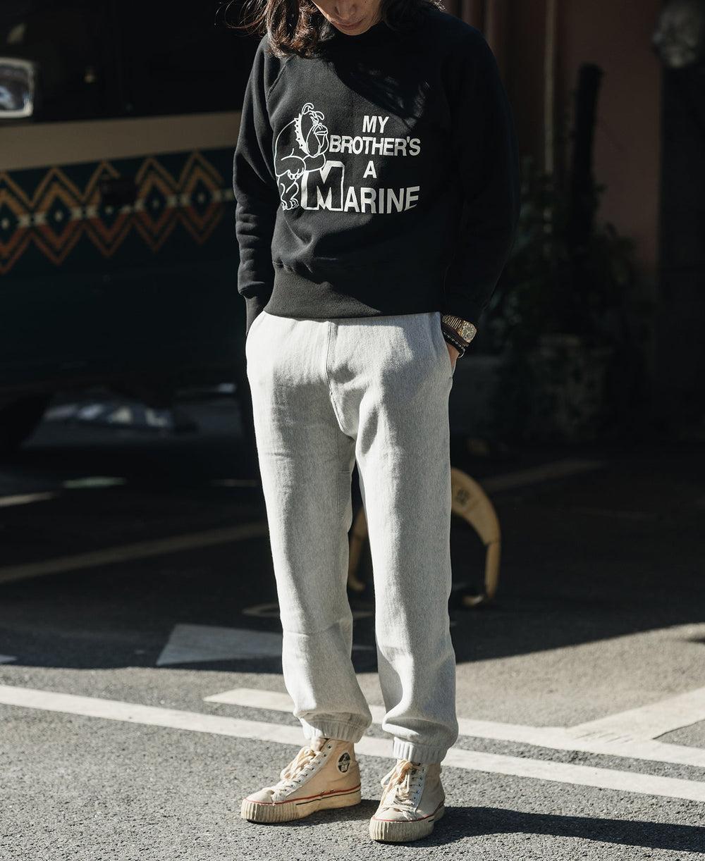 1980s Marine Bulldog Raglan Sweatshirt - Black