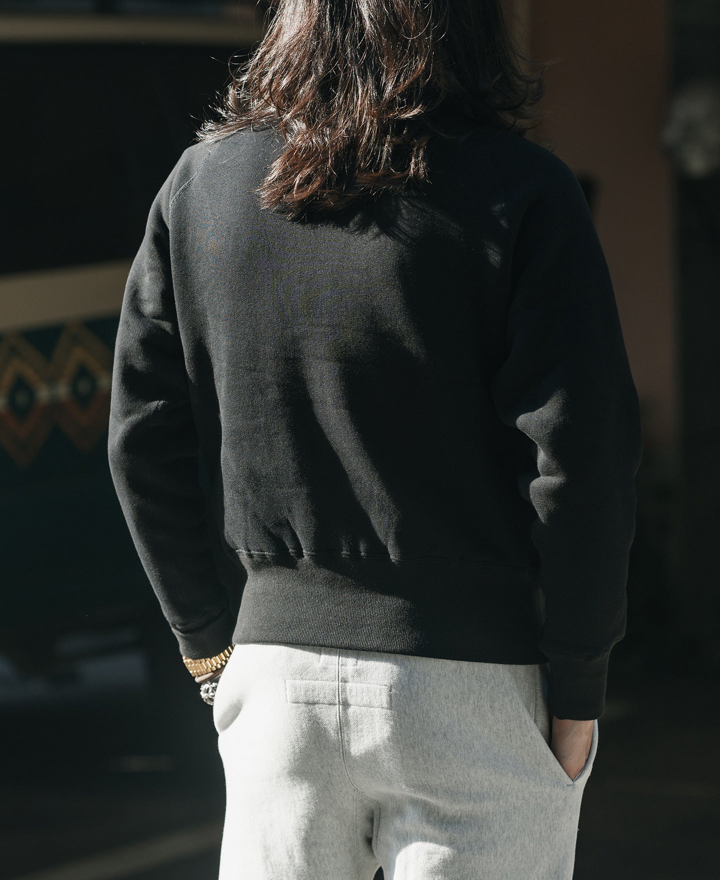 1980s Marine Bulldog Raglan Sweatshirt - Black