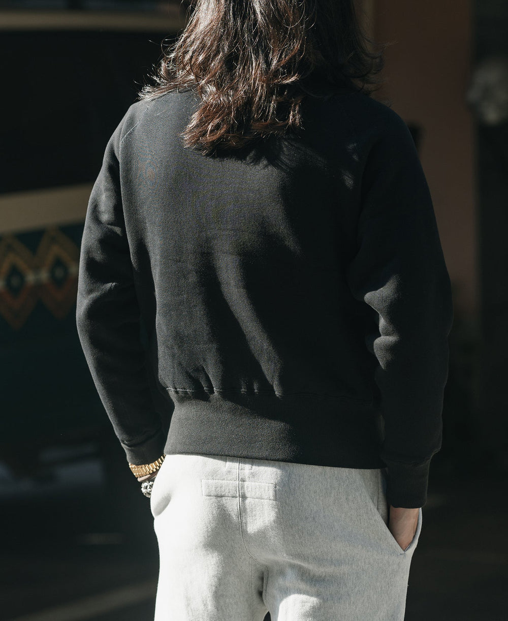 1980s Marine Bulldog Raglan Sweatshirt - Black
