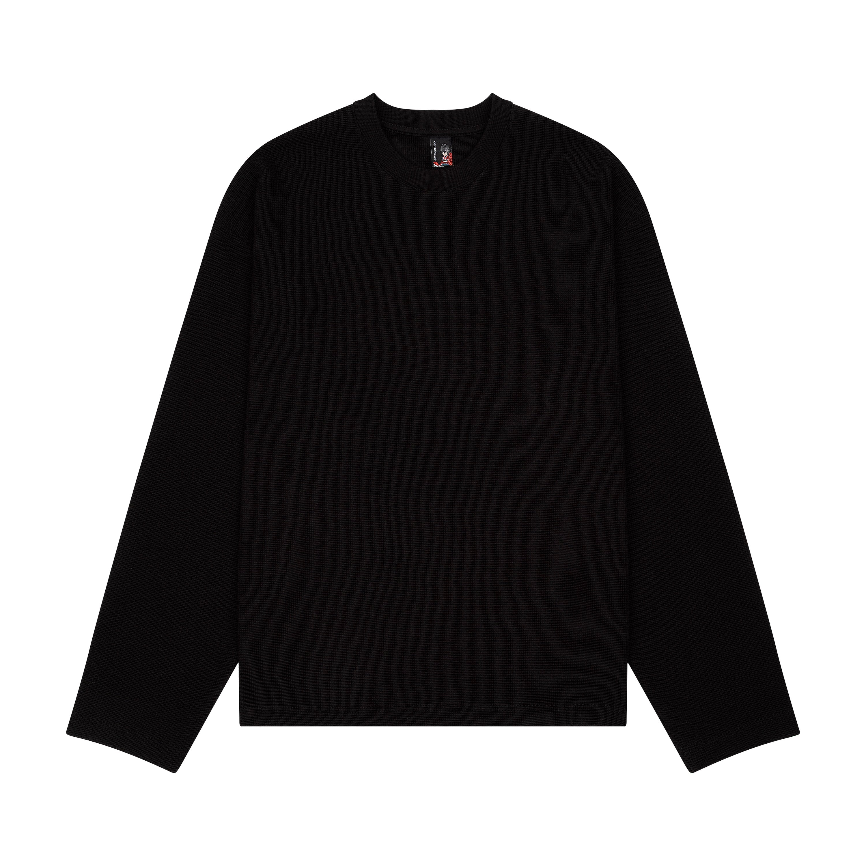 "blossom" waffle Longsleeve black