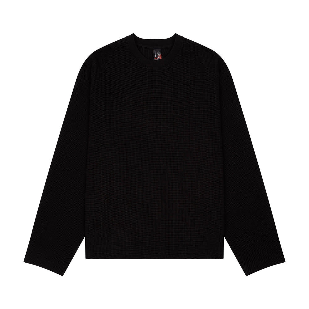"blossom" waffle Longsleeve black