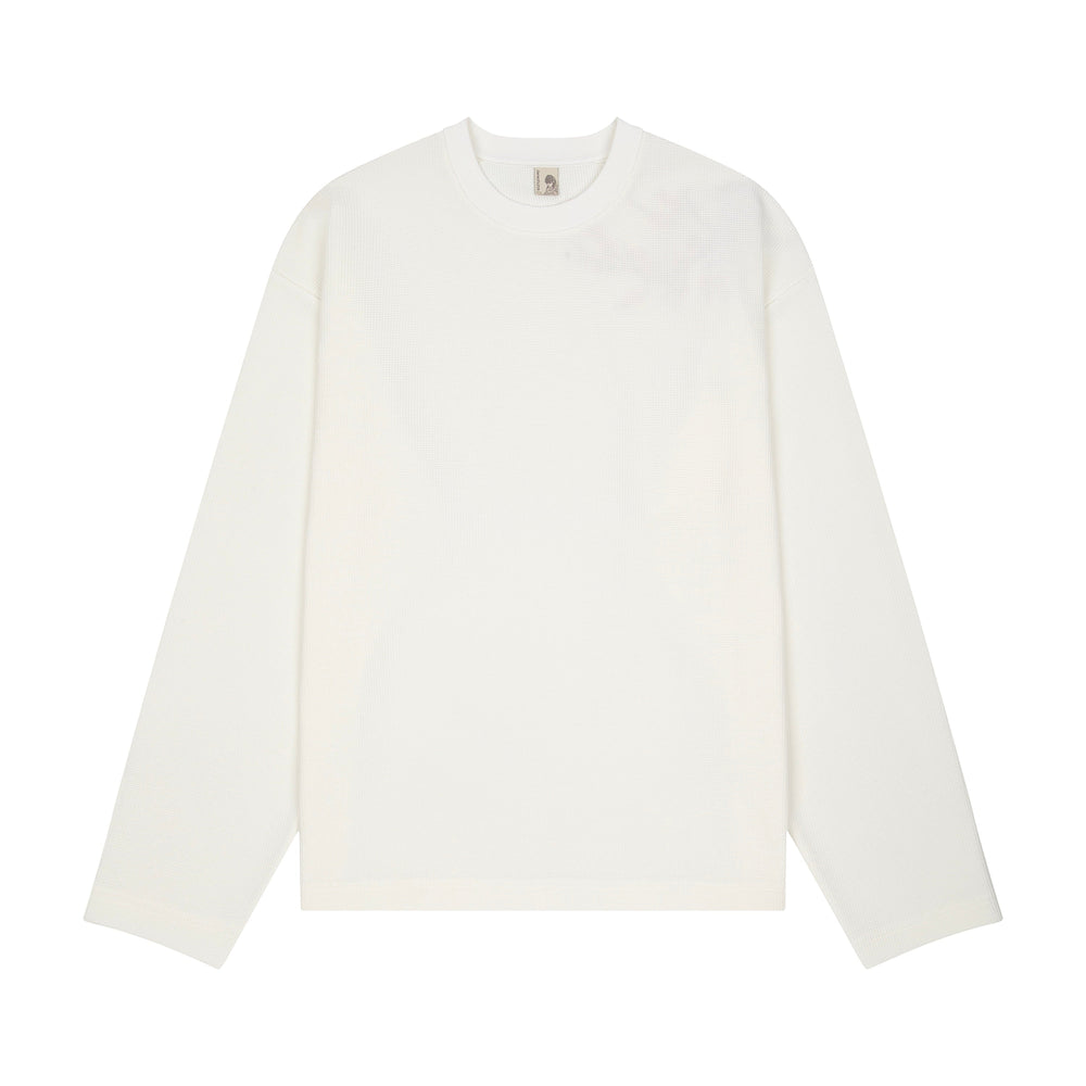 "blossom" waffle Longsleeve off white
