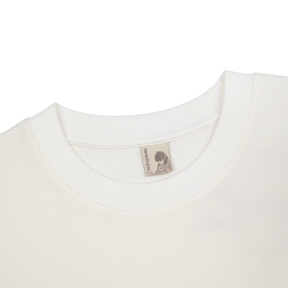 "blossom" waffle Longsleeve off white