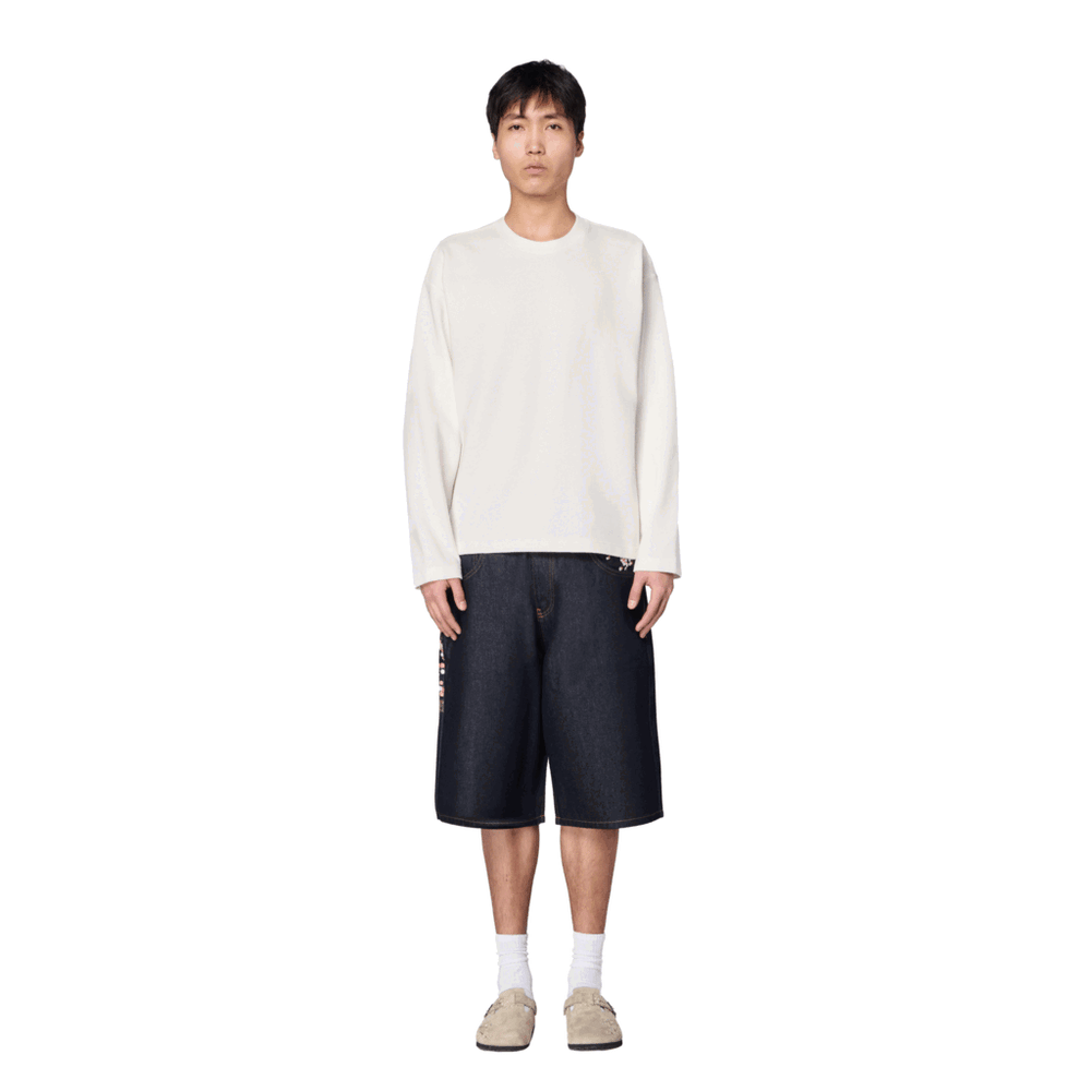 "blossom" waffle Longsleeve off white