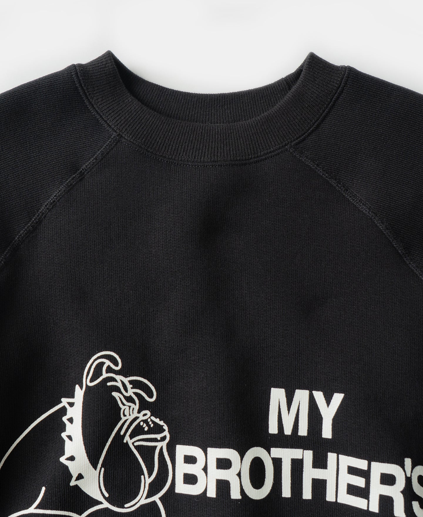 1980s Marine Bulldog Raglan Sweatshirt - Black
