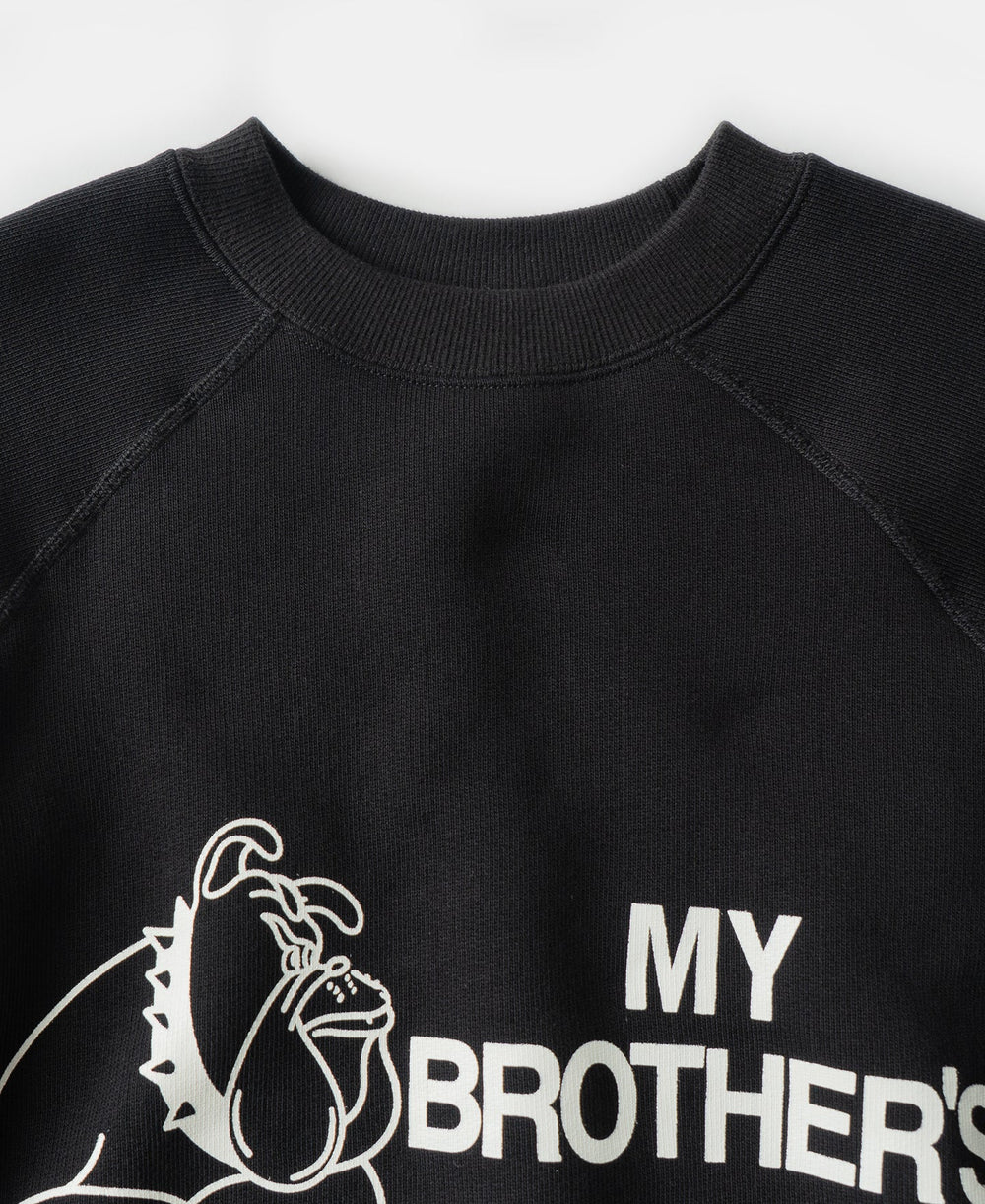 1980s Marine Bulldog Raglan Sweatshirt - Black