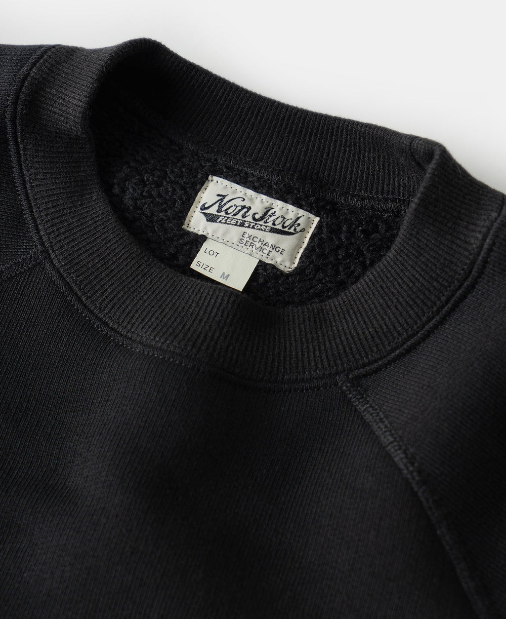 1980s Marine Bulldog Raglan Sweatshirt - Black
