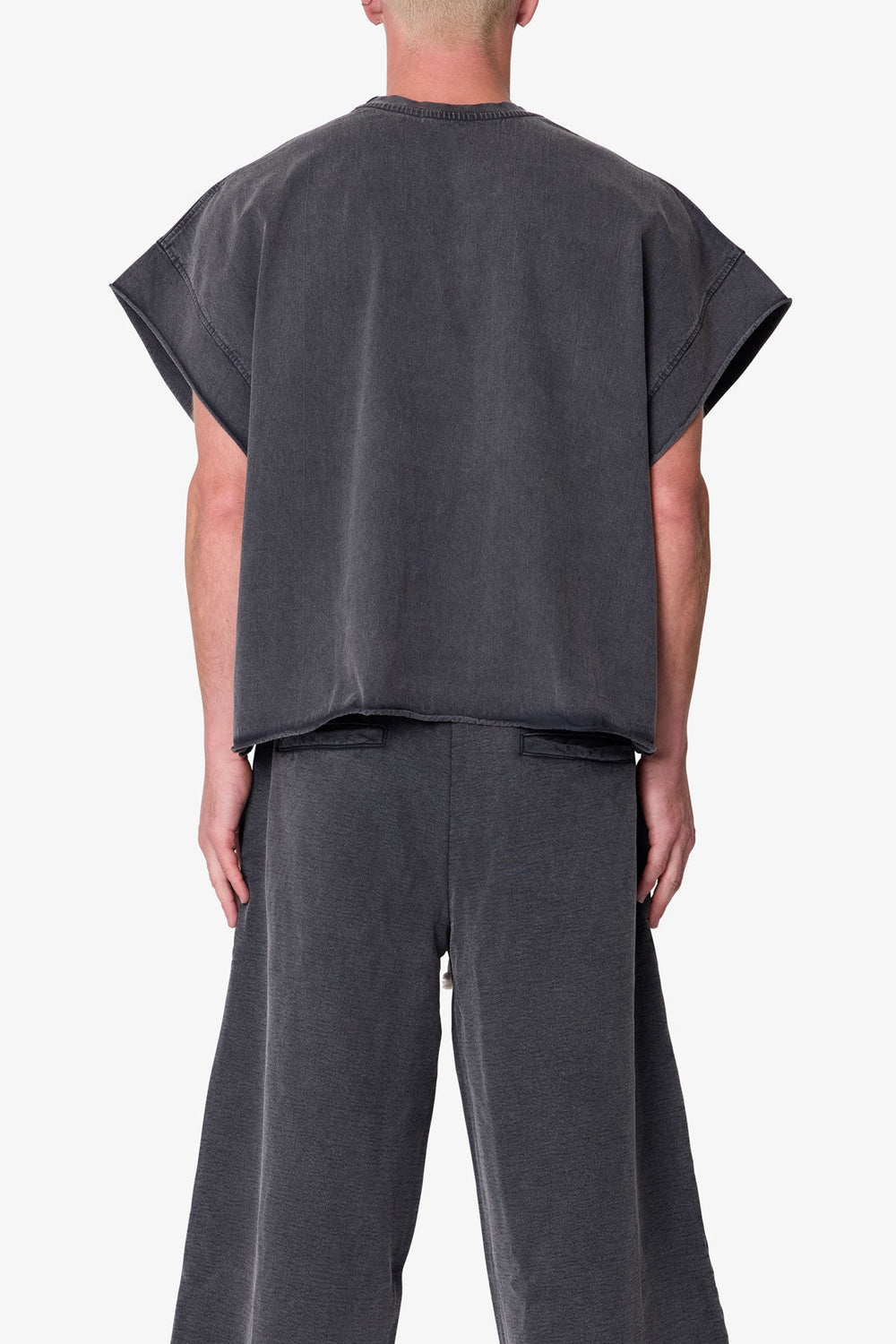 Cut Off Tee - Washed Black