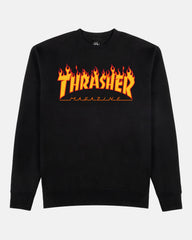 FLAME CREWNECK BLACK