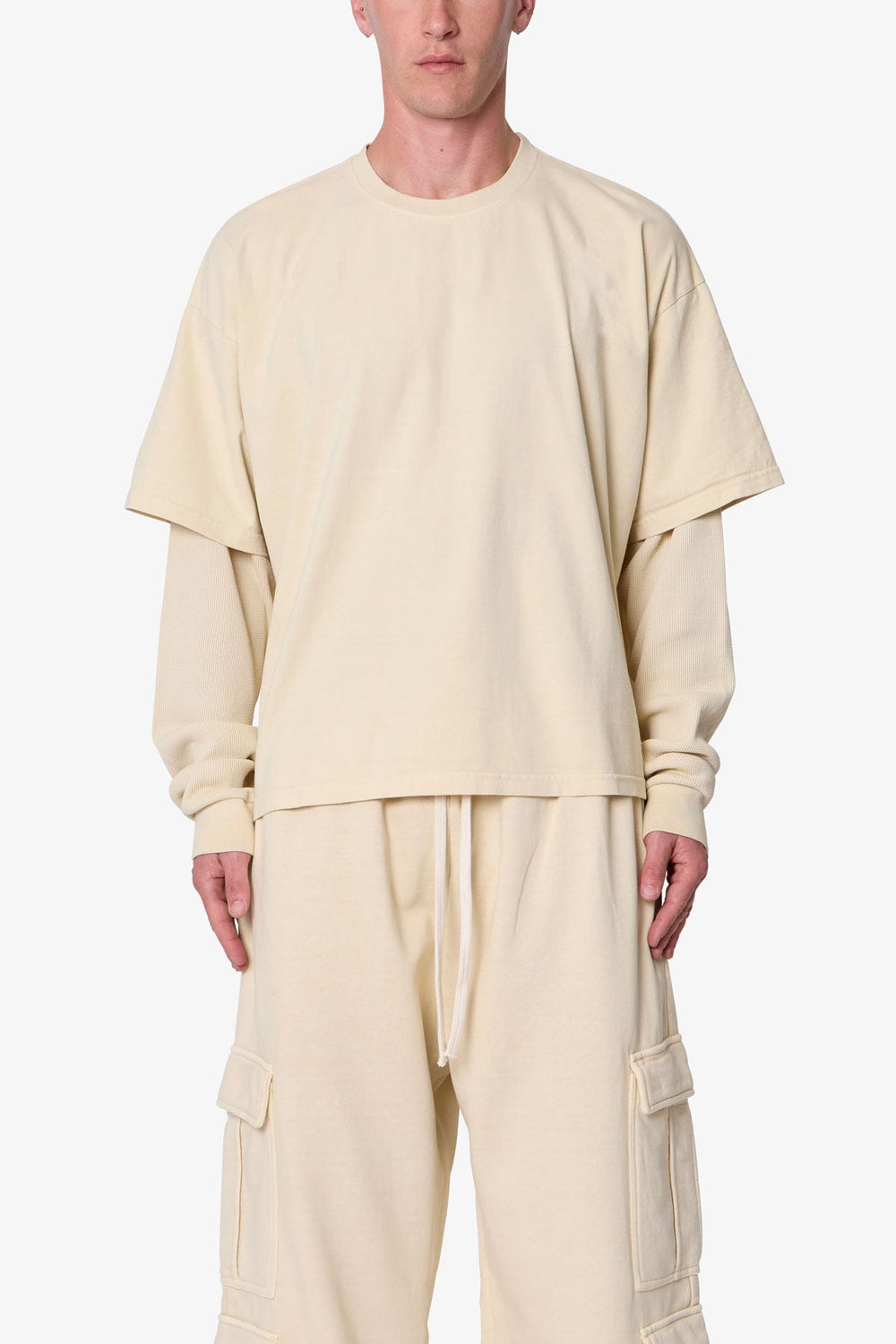 Layered Thermal L/S Tee - Off White