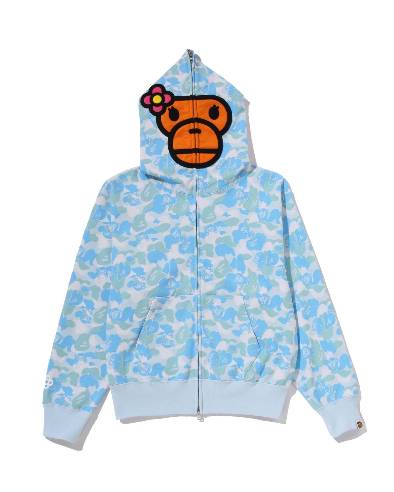 BAPE Fall Winter  Baby Milo Blue Camo Full‑Zip Hoodie