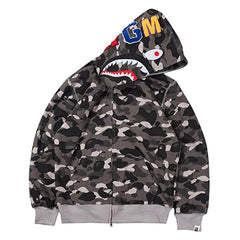 BAPE  Fall Winter Shark Grey Camo WGM Full‑Zip Hoodie
