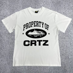 Corteiz Property of CRTZ T-Shirt – White/Black