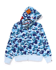 BAPE Fall Winter  Shark Blue Camo WGM Full‑Zip Hoodie