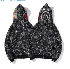 BAPE Shark Starry Night Camo Full‑Zip Hoodie
