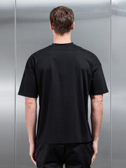 Relaxed Mercerised Interlock T-Shirt in Black
