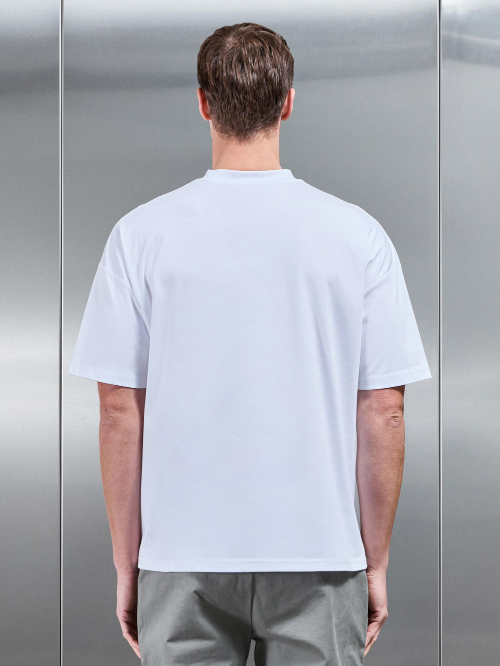 Relaxed Mercerised Interlock T-Shirt in White