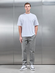 Relaxed Mercerised Interlock T-Shirt in White