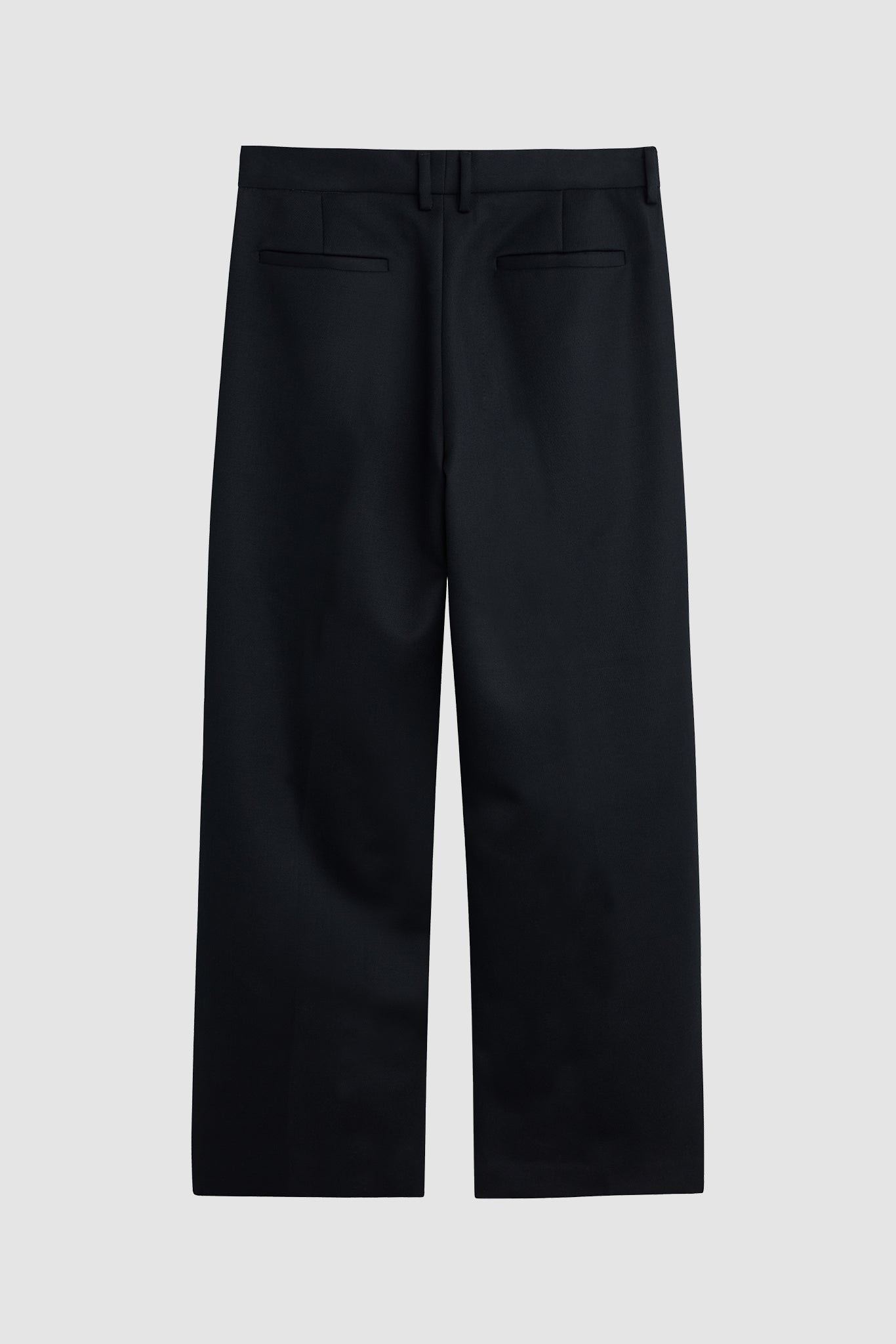 ALDRICH PLEATED WOOL TROUSERS / BLACK