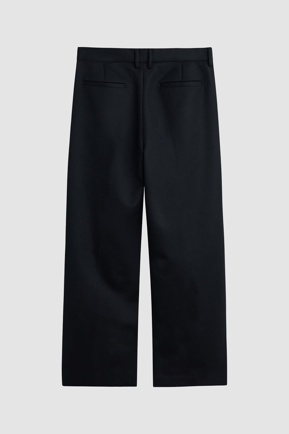 ALDRICH PLEATED WOOL TROUSERS / BLACK
