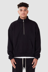 HEAVYWEIGHT STUDIO HALF ZIP / BLACK