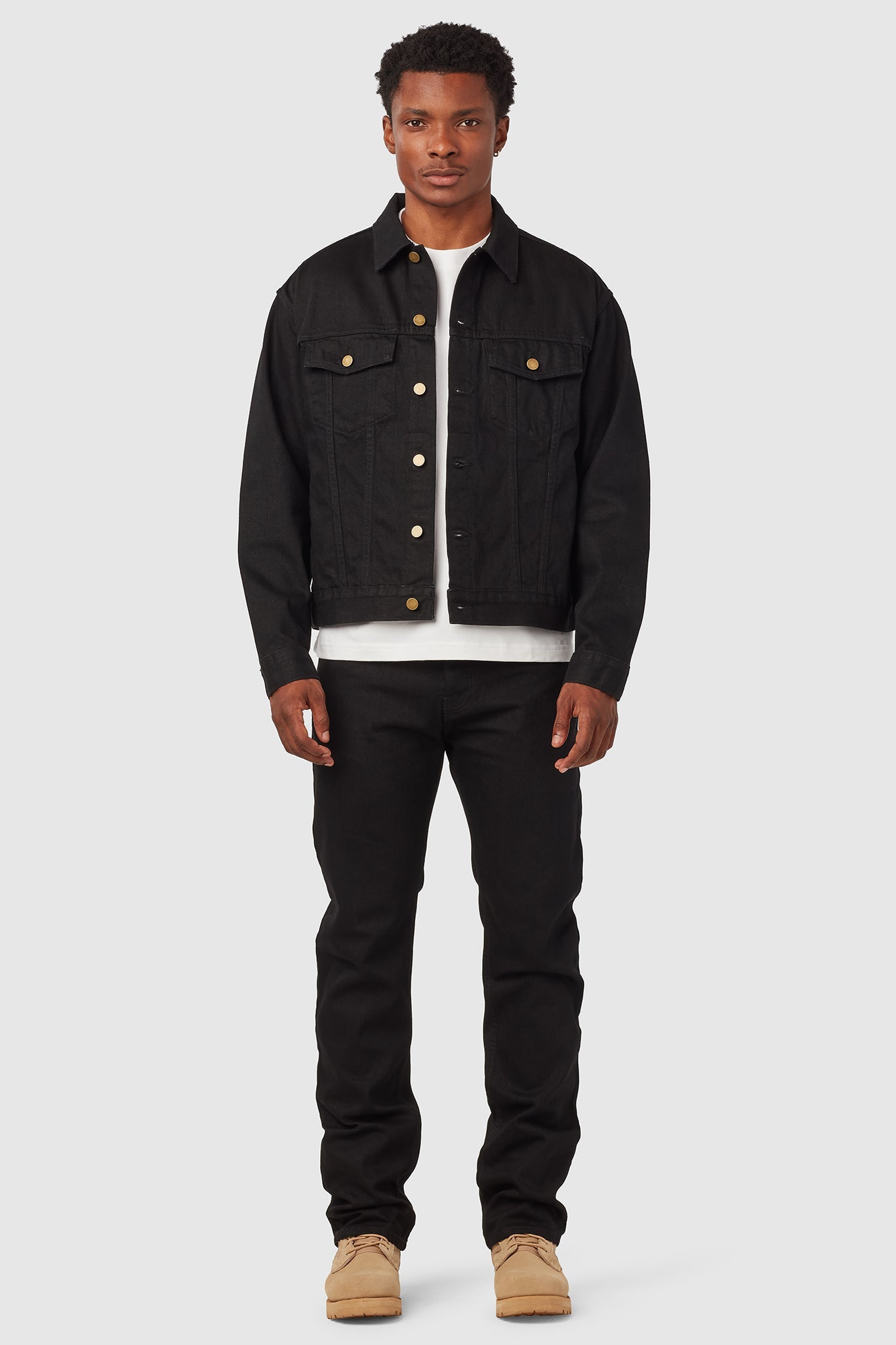 RELAXED TYPE III TRUCKER JACKET / BLACK RINSE
