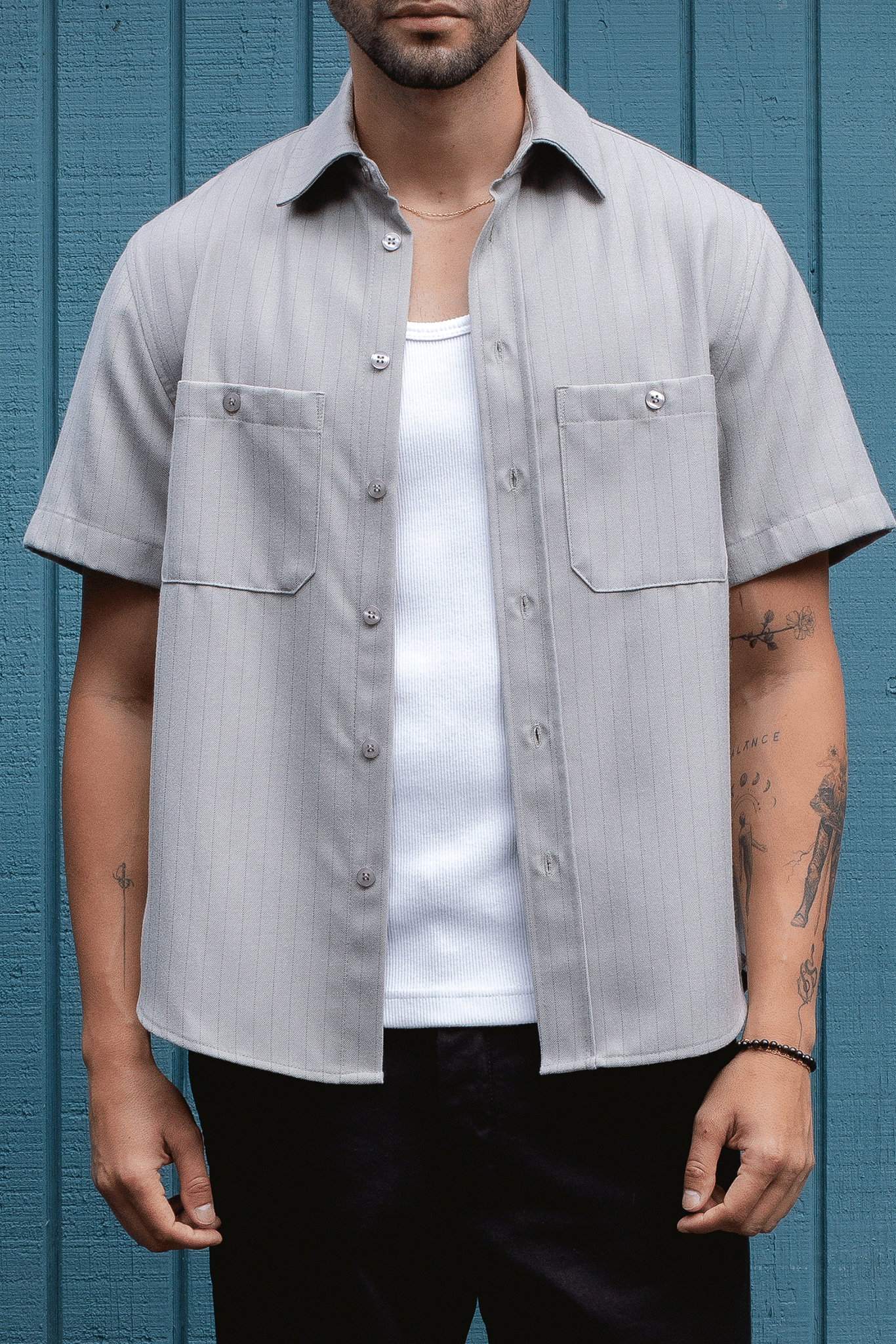 BONNEVILLE MECHANIC SHIRT / LIGHT SMOKE
