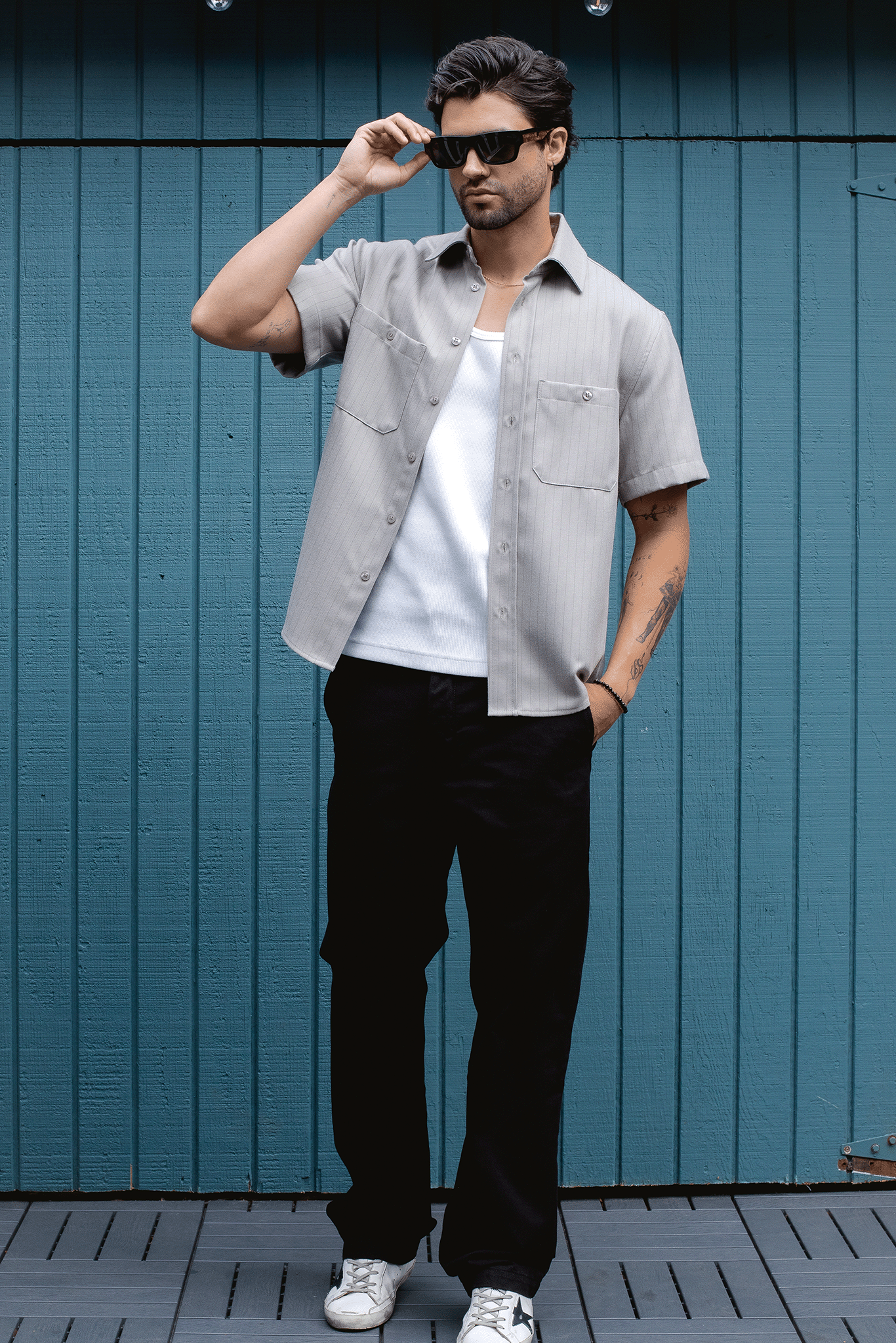 BONNEVILLE MECHANIC SHIRT / LIGHT SMOKE