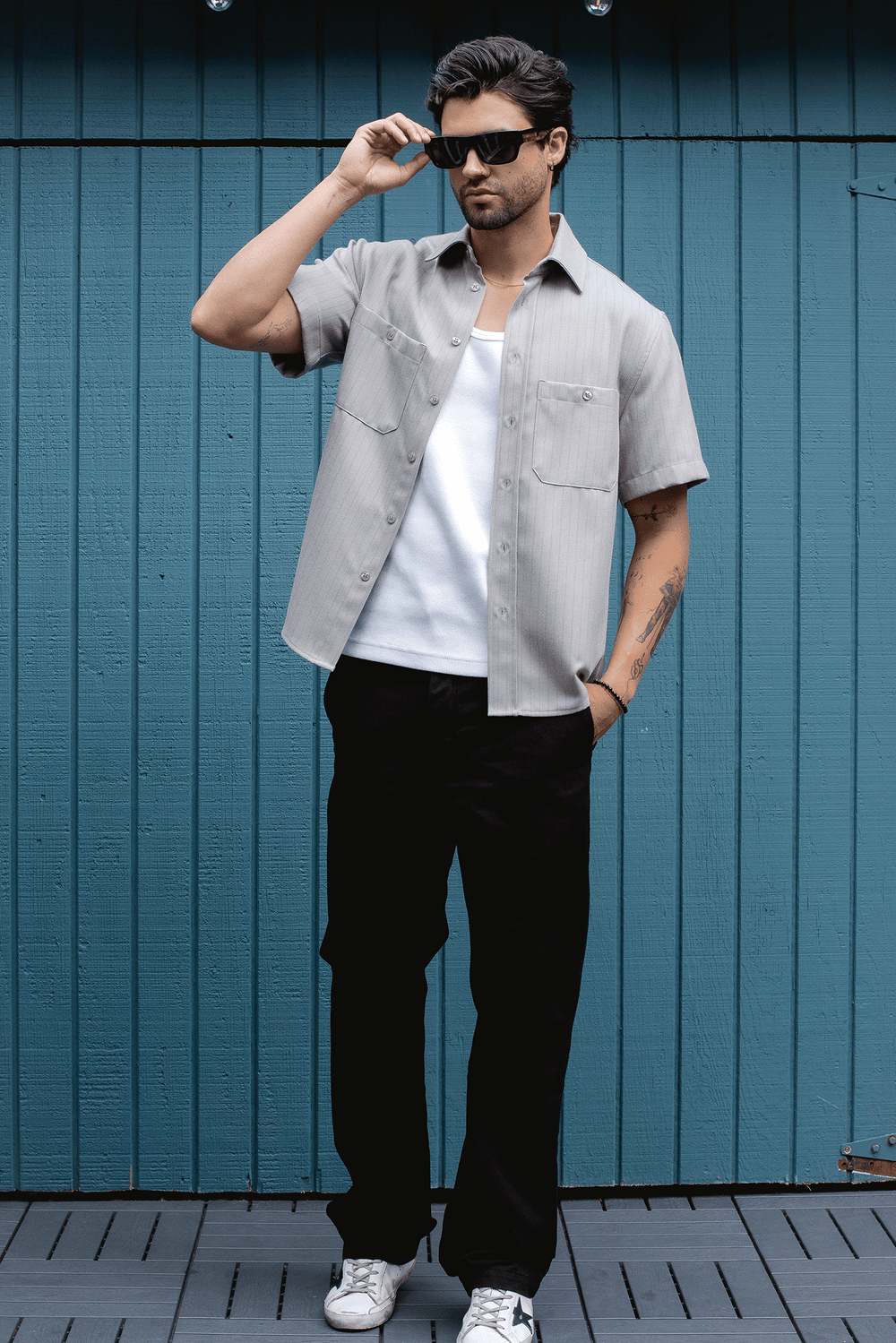 BONNEVILLE MECHANIC SHIRT / LIGHT SMOKE