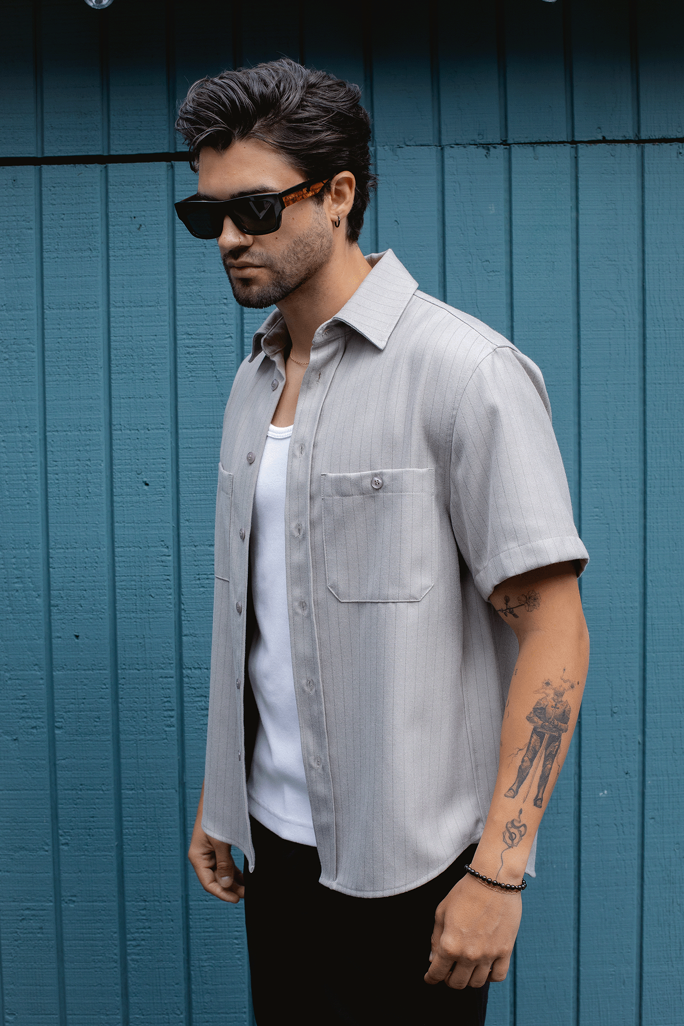 BONNEVILLE MECHANIC SHIRT / LIGHT SMOKE
