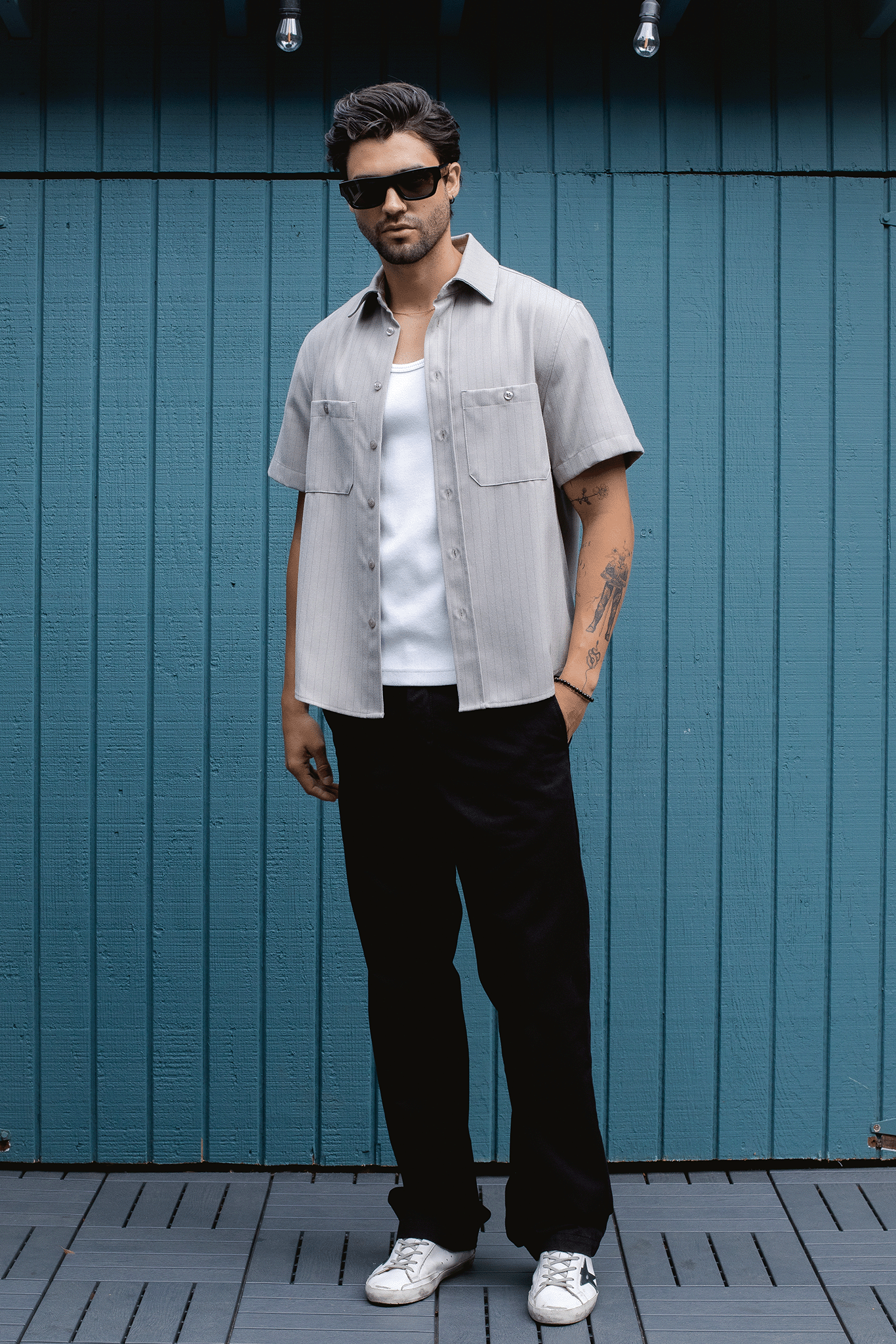 BONNEVILLE MECHANIC SHIRT / LIGHT SMOKE