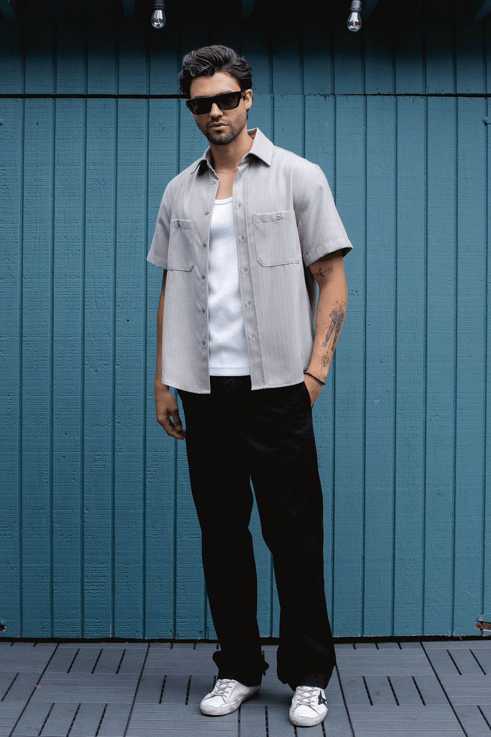 BONNEVILLE MECHANIC SHIRT / LIGHT SMOKE