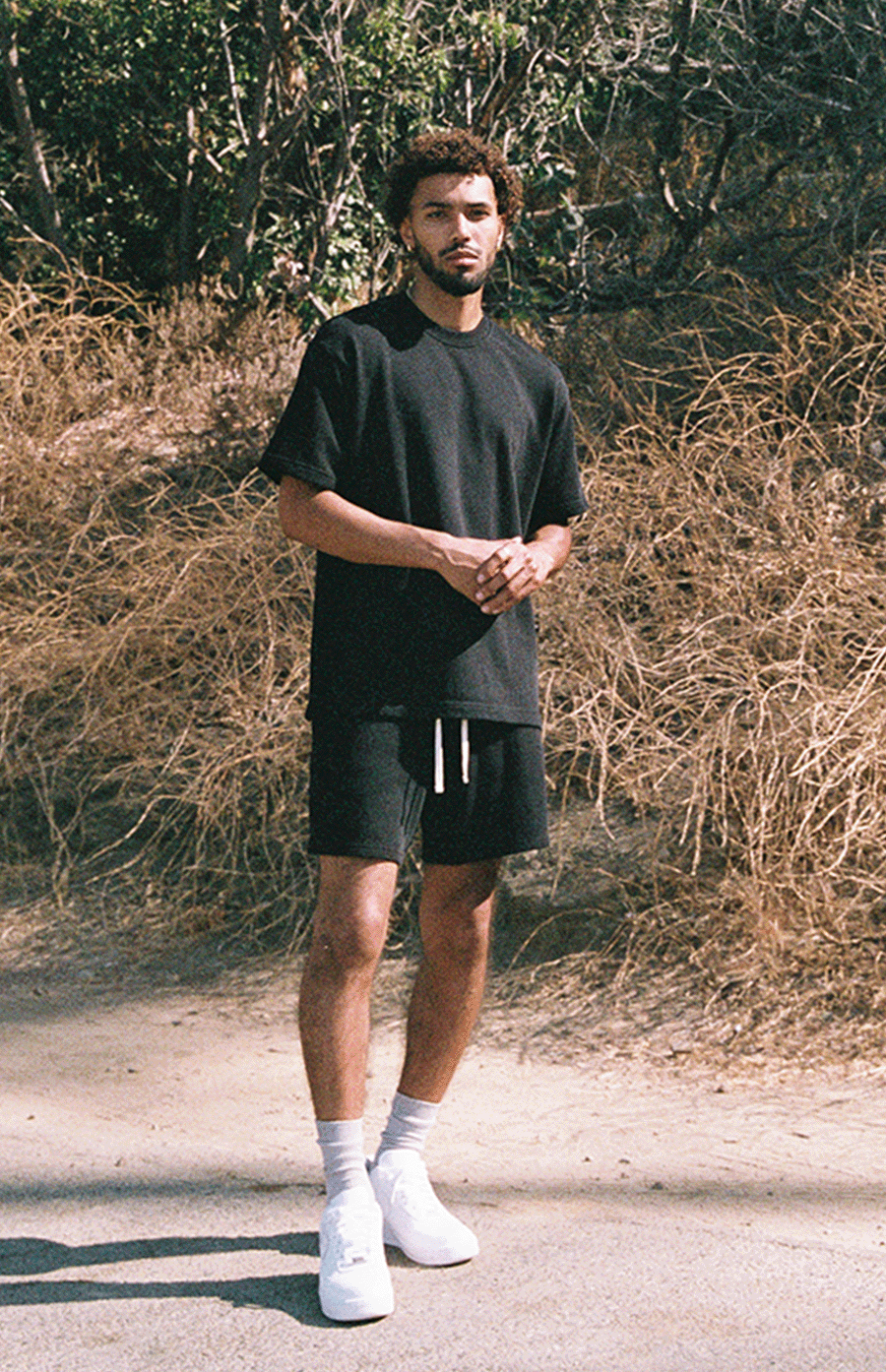 FRENCH TERRY ARTIST SHORTS / BLACK