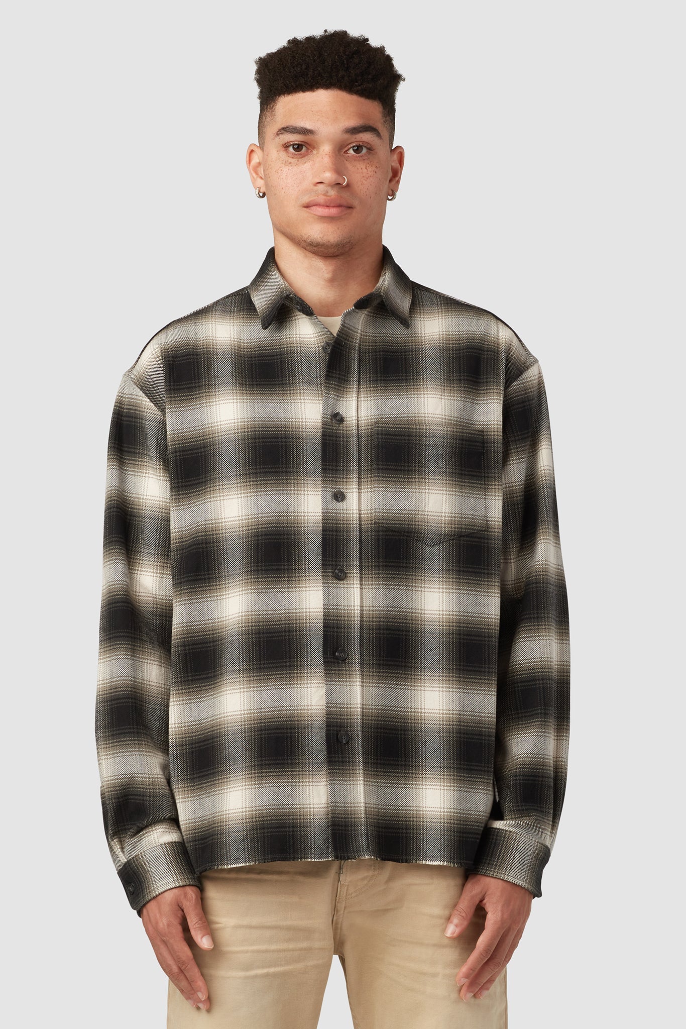 ABERDEEN RELAXED FLANNEL / GREEN X BLACK X WHITE