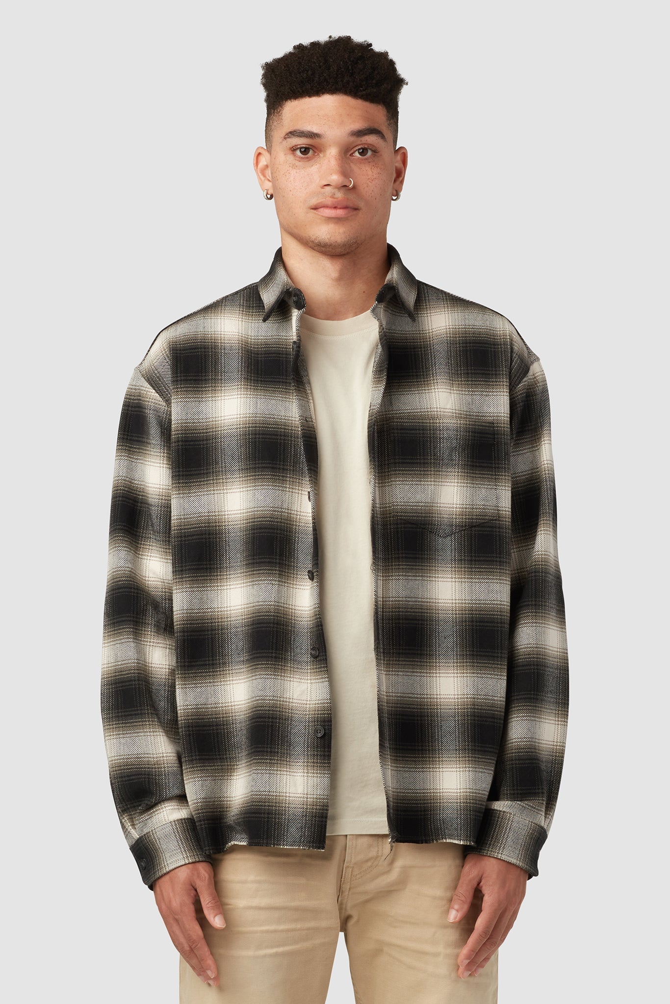 ABERDEEN RELAXED FLANNEL / GREEN X BLACK X WHITE