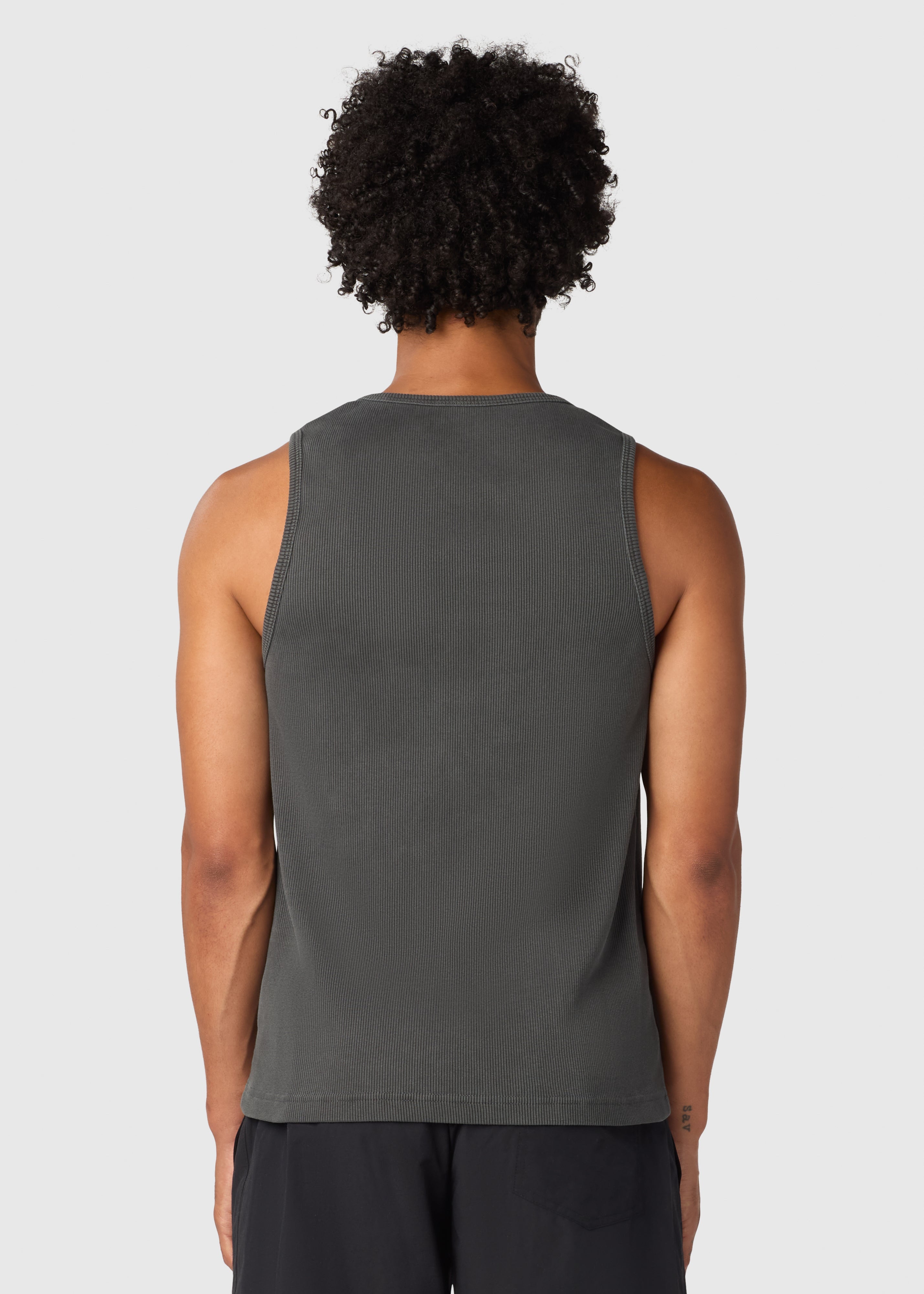 HAVANA RIBBED TANK / WASHED BLACK