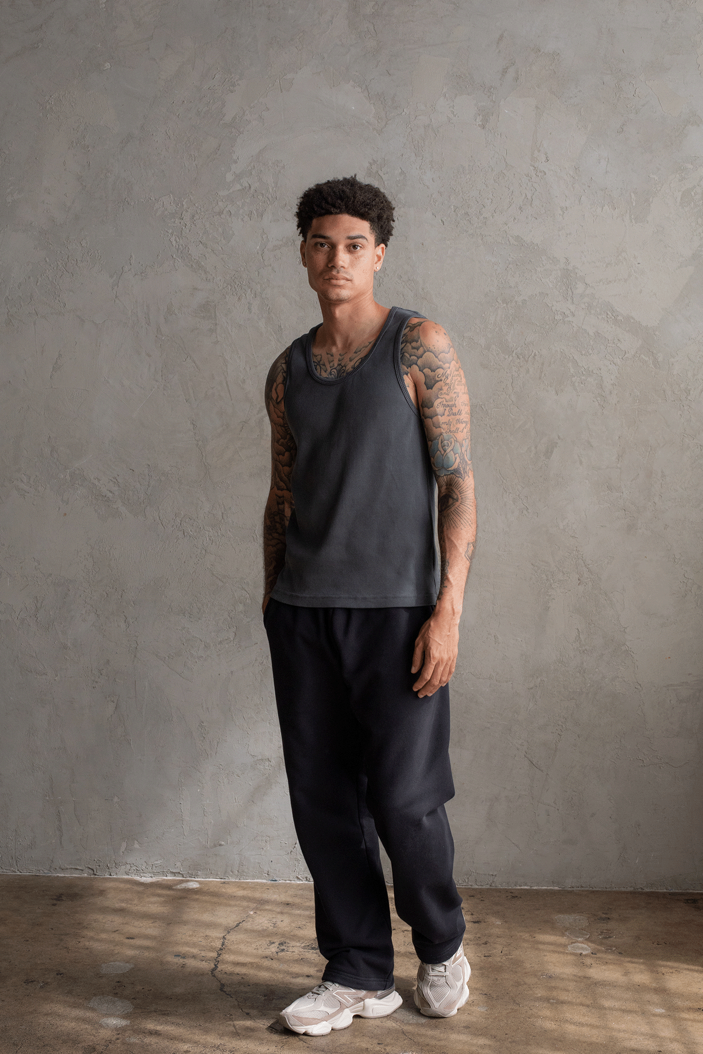 HAVANA RIBBED TANK / WASHED BLACK