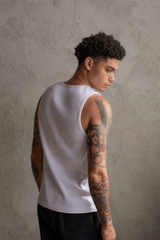 HAVANA RIBBED TANK / WHITE