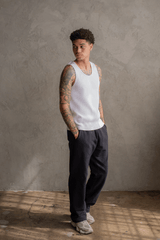 HAVANA RIBBED TANK / WHITE