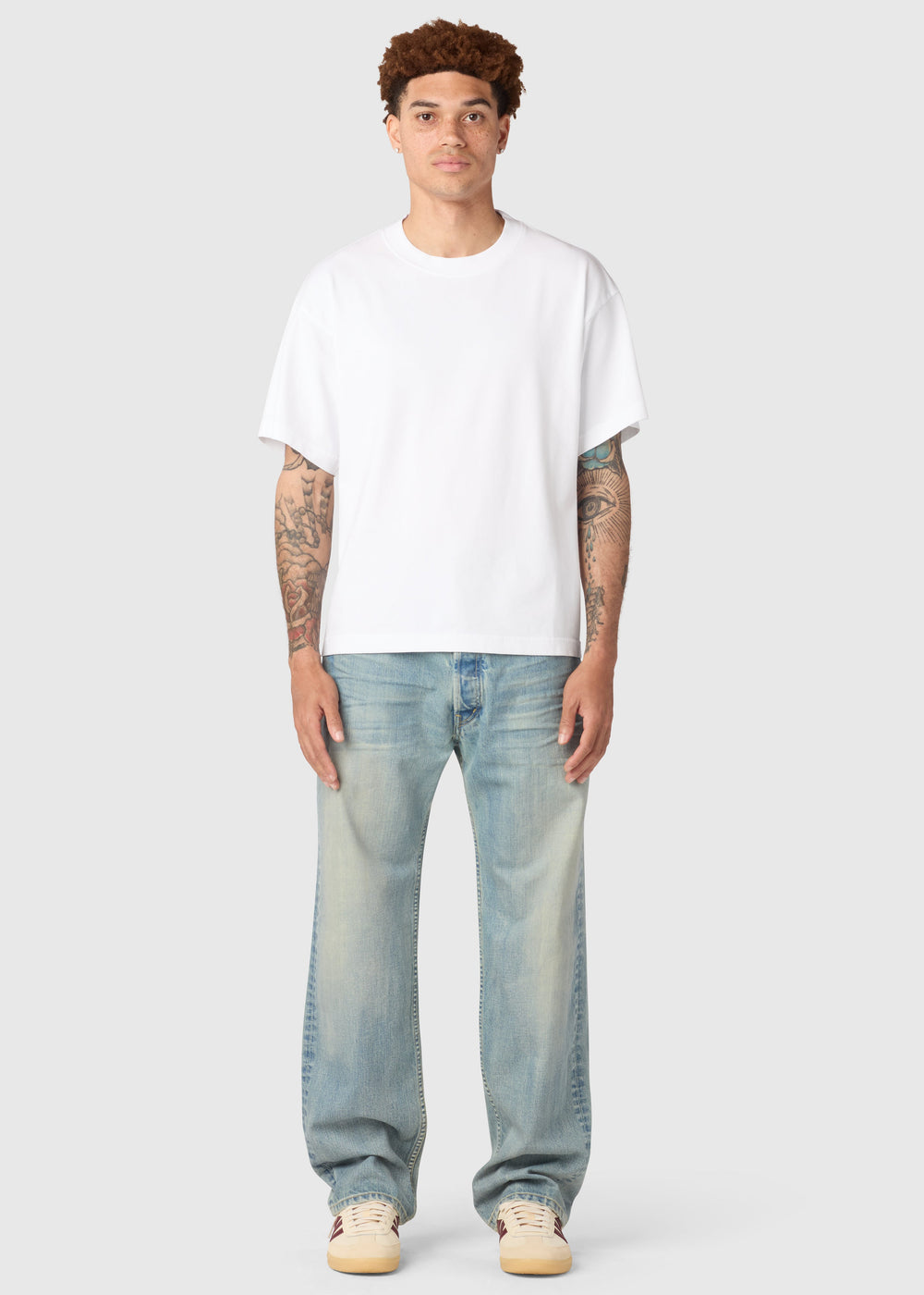 HEAVYWEIGHT CROPPED TEE / WHITE