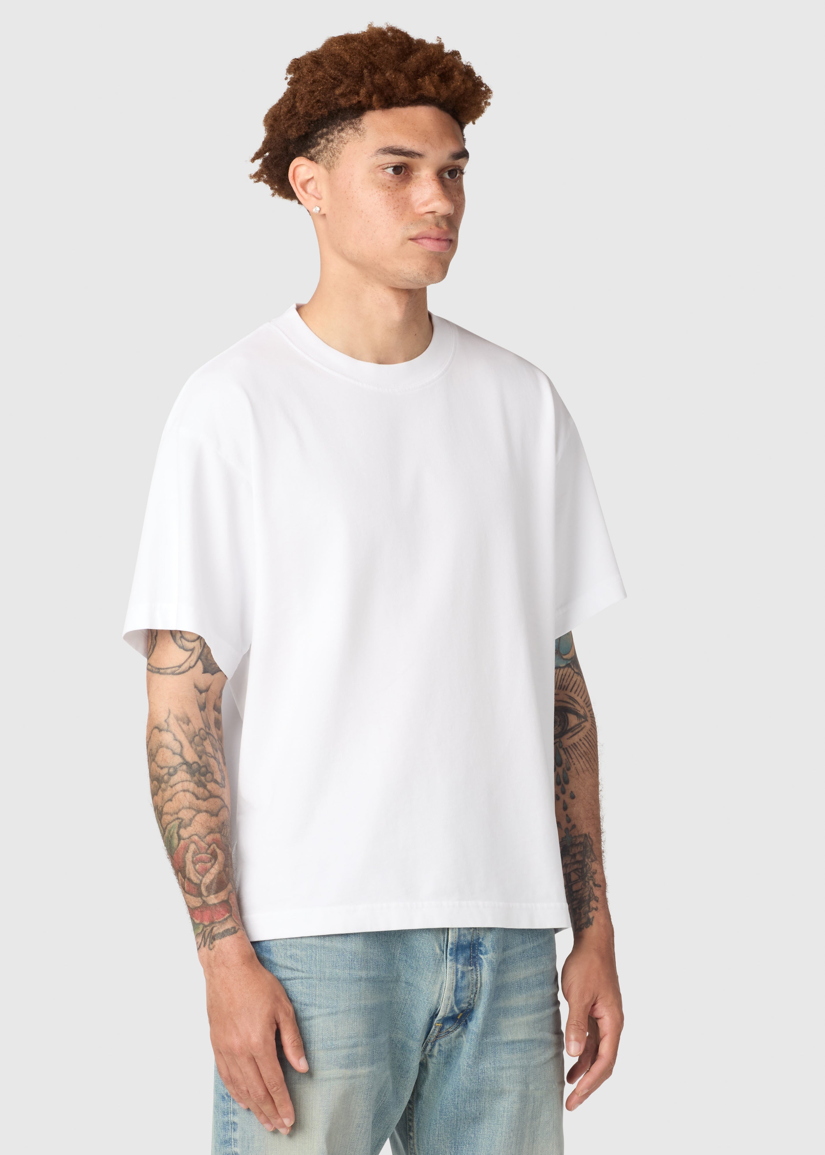 HEAVYWEIGHT CROPPED TEE / WHITE