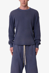 Washed Thermal L/S Tee - Washed Navy